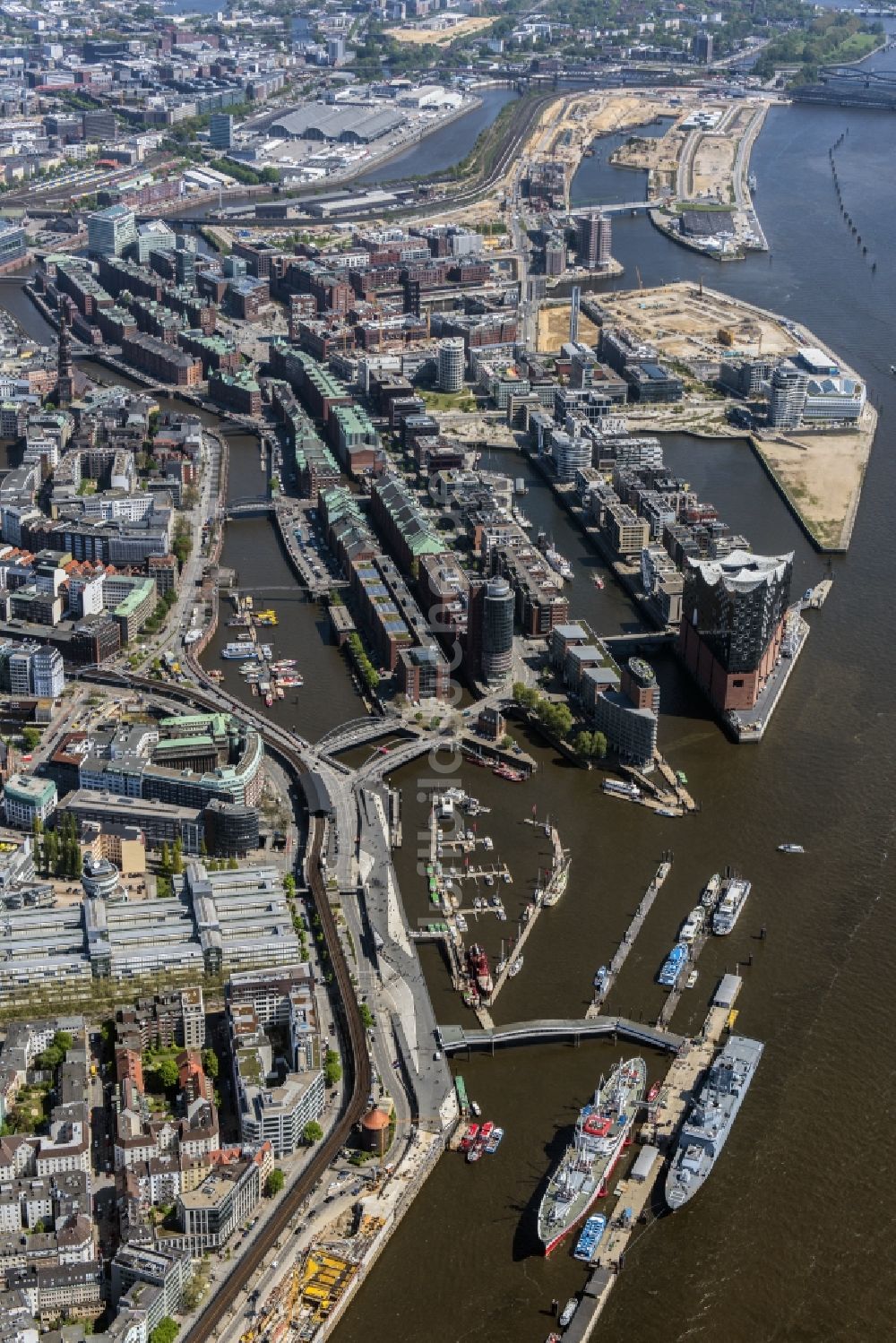 Luftbild Hamburg - Speicherstadt in Hamburg