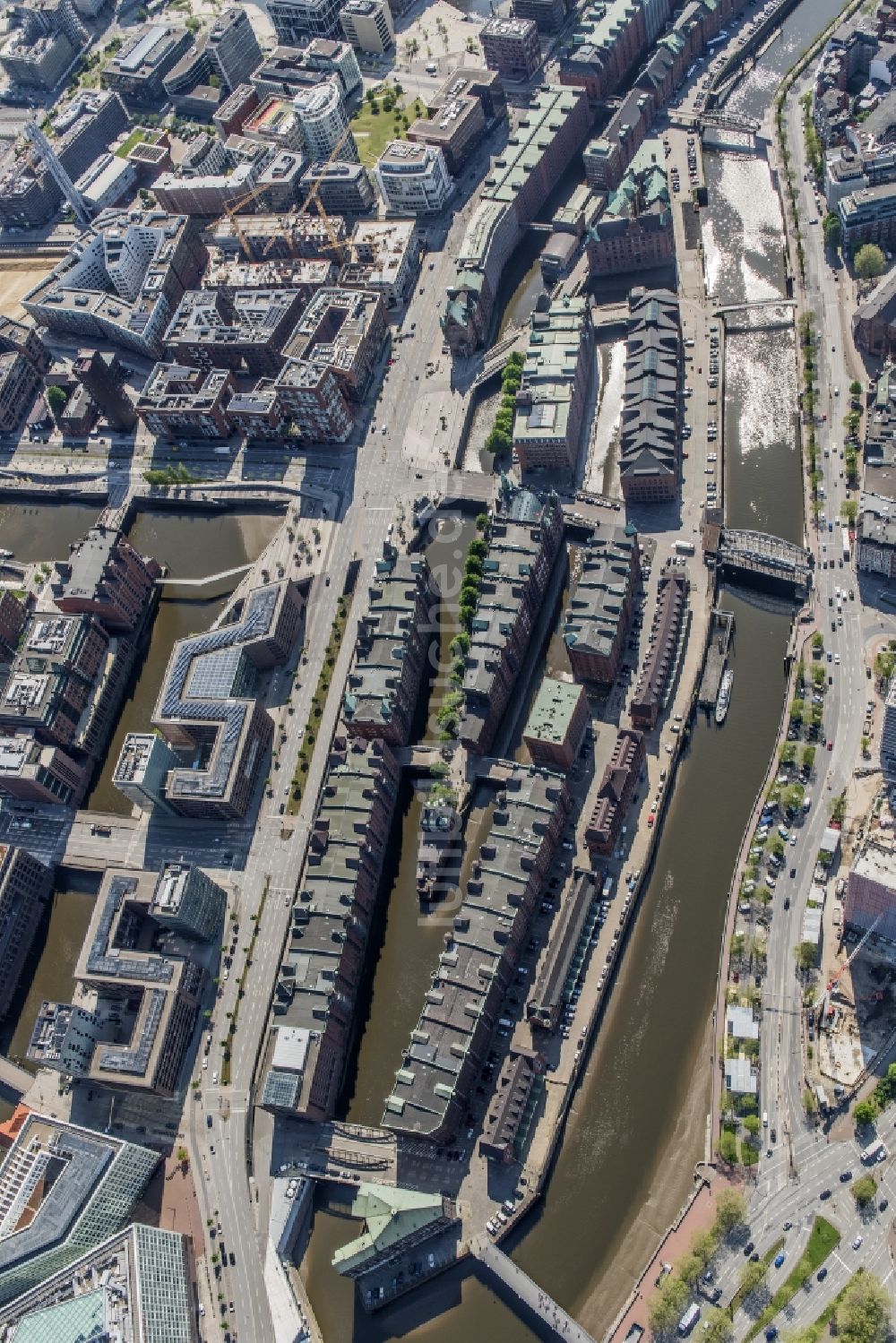 Hamburg von oben - Speicherstadt in Hamburg