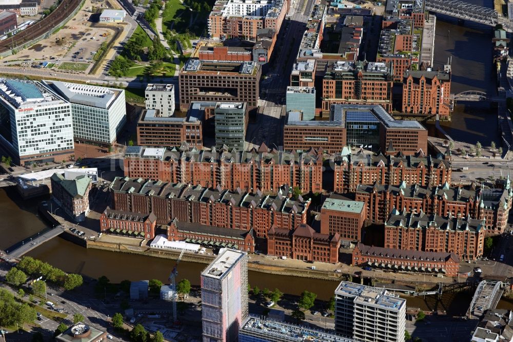 Hamburg aus der Vogelperspektive: Speicherstadt in Hamburg