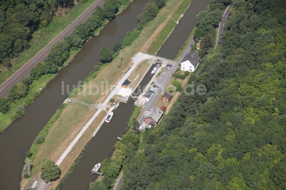 Luftbild Dörnberg - Sperrwerk- Schleusenanlagen Kalkofen in Dörnberg im Bundesland Rheinland-Pfalz, Deutschland