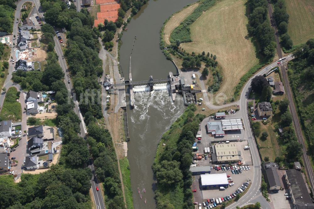 Luftbild Nassau - Sperrwerk- Schleusenanlagen der Lahn in Nassau im Bundesland Rheinland-Pfalz, Deutschland