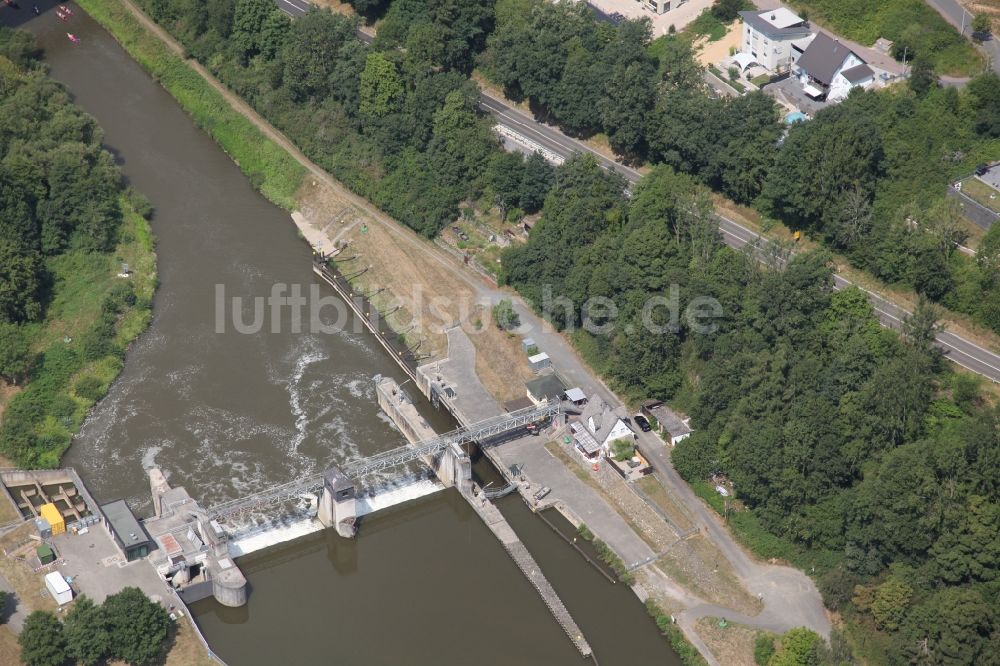 Luftbild Nassau - Sperrwerk- Schleusenanlagen der Lahn in Nassau im Bundesland Rheinland-Pfalz, Deutschland