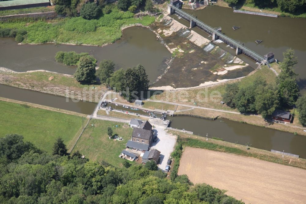 Luftbild Seelbach - Sperrwerk- Schleusenanlagen der Schleuse Hollerich in Seelbach im Bundesland Rheinland-Pfalz, Deutschland