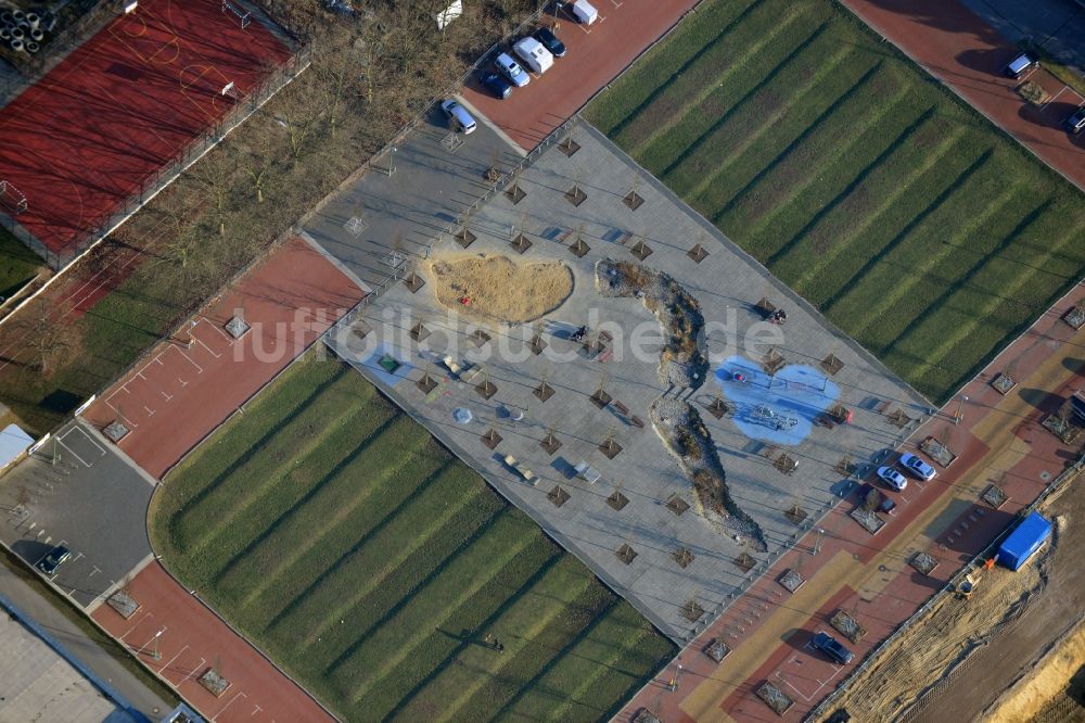 Luftaufnahme Berlin - Spielplatz am Platz der US-Berlin-Brigade in Lichterfelde in Berlin