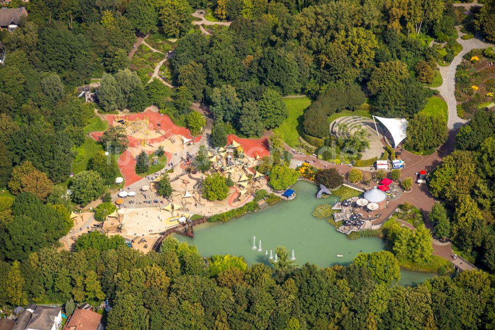 Hamm aus der Vogelperspektive: Spielplatz mit Sandflächen der Maximilianpark Hamm GmbH in Hamm im Bundesland Nordrhein-Westfalen, Deutschland