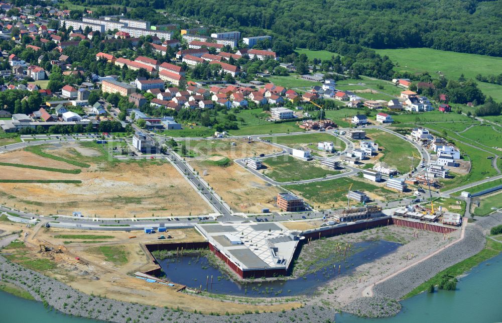 Zwenkau von oben - Sport- und Segelboot - Anlegestelle am Zwenkauer See in Zwenkau im Bundesland Sachsen, Deutschland