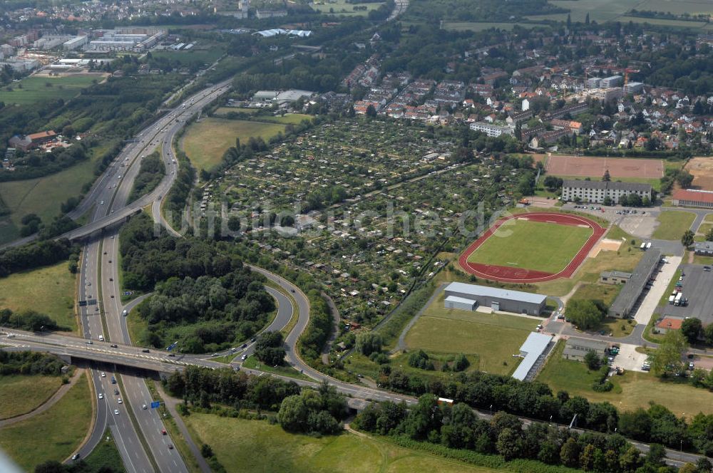 Frankfurt am Main von oben - Sportanlage Frankfurter Berg des TSG 1957