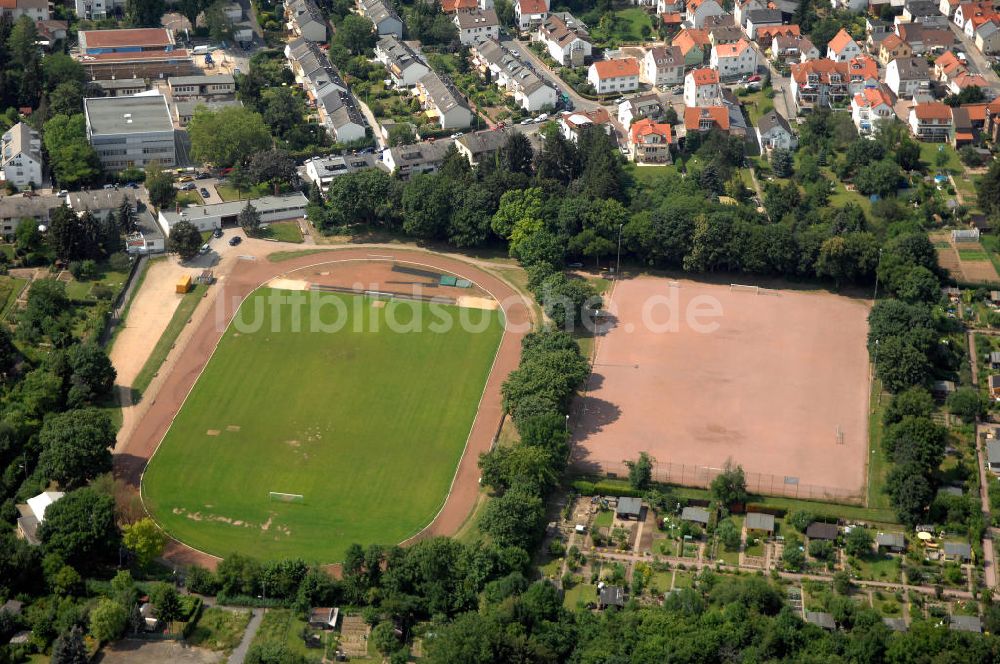 Frankfurt am Main von oben - Sportanlage Seckbach Süd in Frankfurt