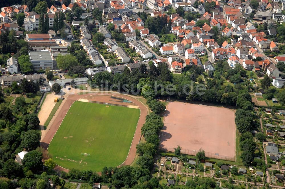 Luftaufnahme Frankfurt am Main - Sportanlage Seckbach Süd in Frankfurt