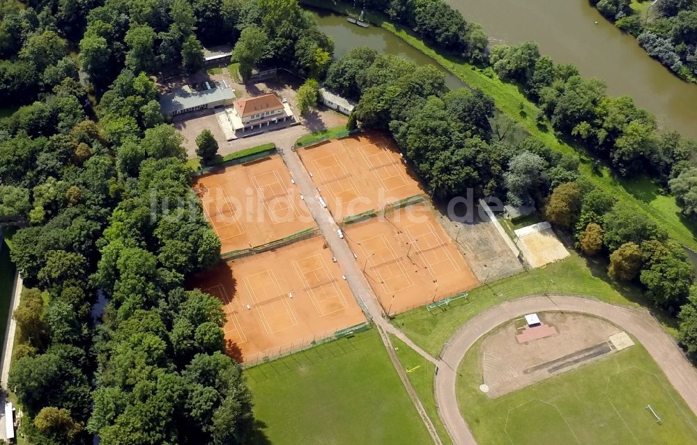 Luftaufnahme Halle (Saale) - Sportanlagen der Universität Halle (Saale) im Bundesland Sachsen-Anhalt