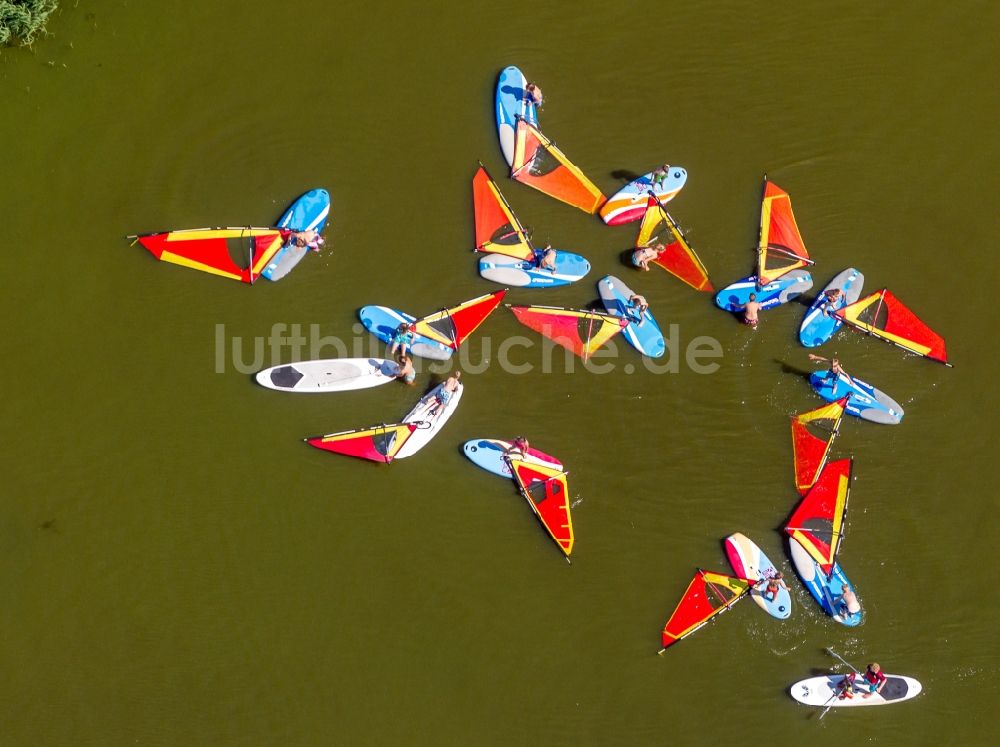 Luftbild Hude (Oldenburg) - Sportbootverkehr auf dem Dümmer / Dümmersee bei Hüde im Bundesland Niedersachsen