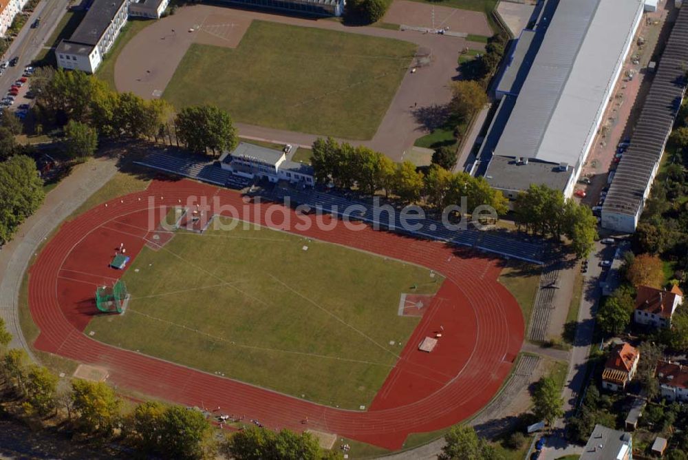 Luftbild Halle - Sporteinrichtungen des SV Halle