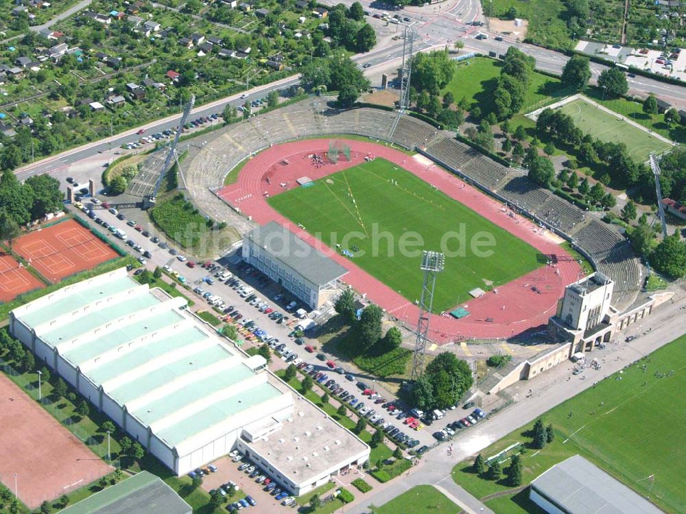 Luftaufnahme Chemnitz / Sachsen - Sportforum Chemnitz im Stadtteil Bernsdorf