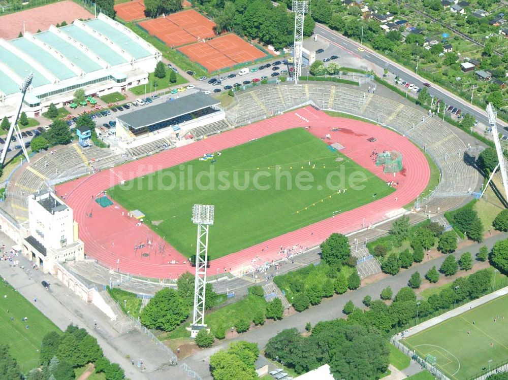 Luftbild Chemnitz / Sachsen - Sportforum Chemnitz im Stadtteil Bernsdorf