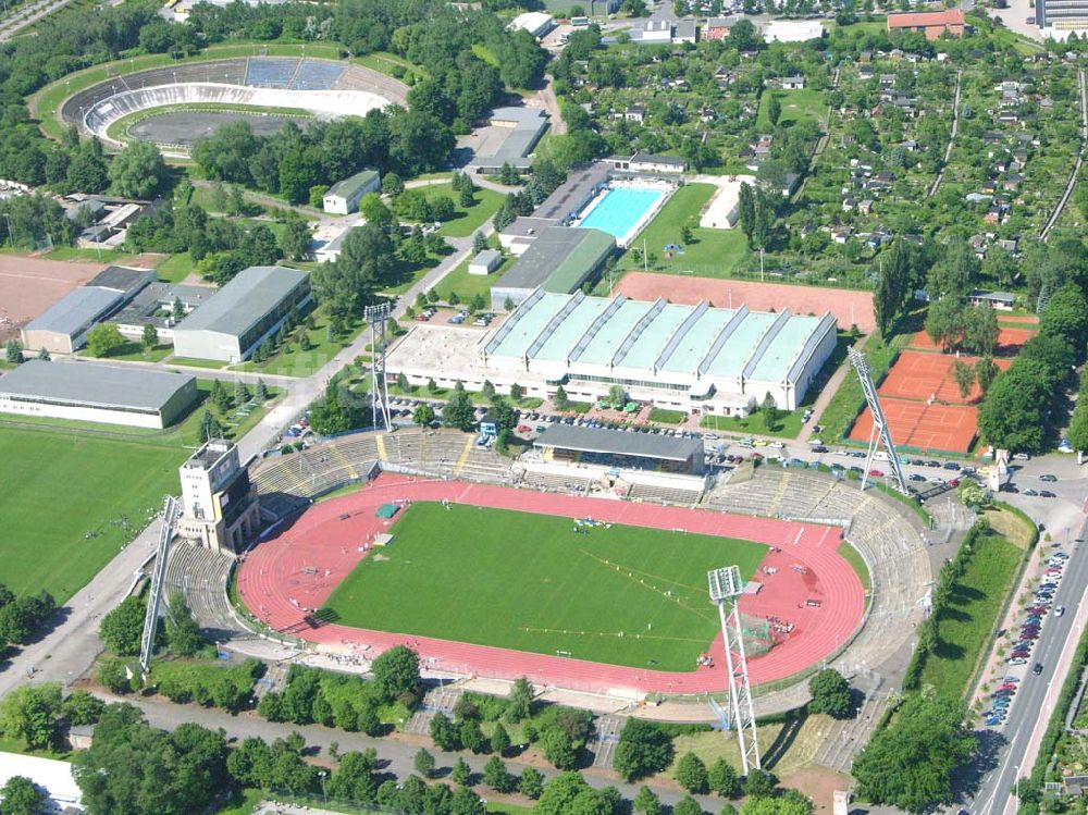 Luftaufnahme Chemnitz / Sachsen - Sportforum Chemnitz im Stadtteil Bernsdorf