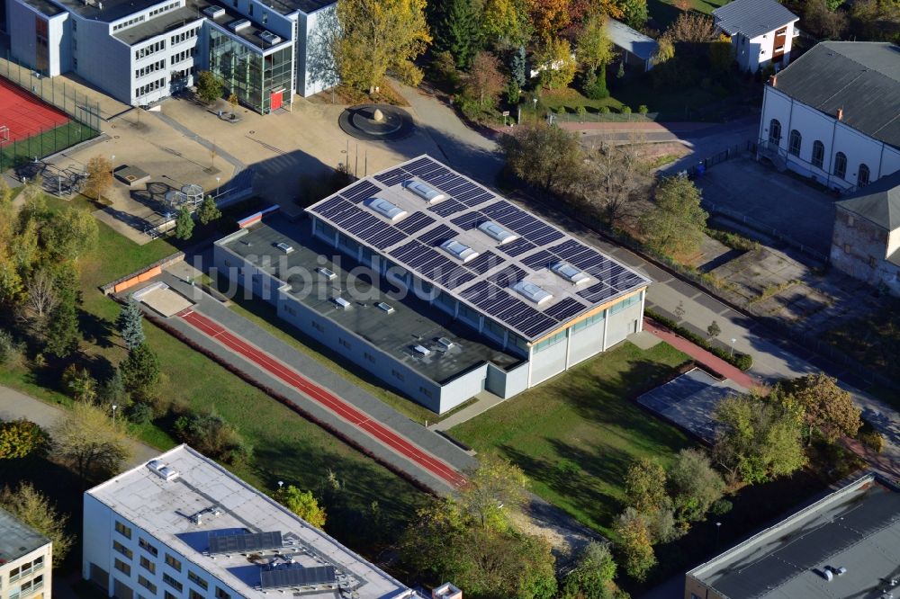 Luftbild Werder (Havel) - Sporthalle des Oberstufenzentrums Werder in Werder (Havel) im Bundesland Brandenburg