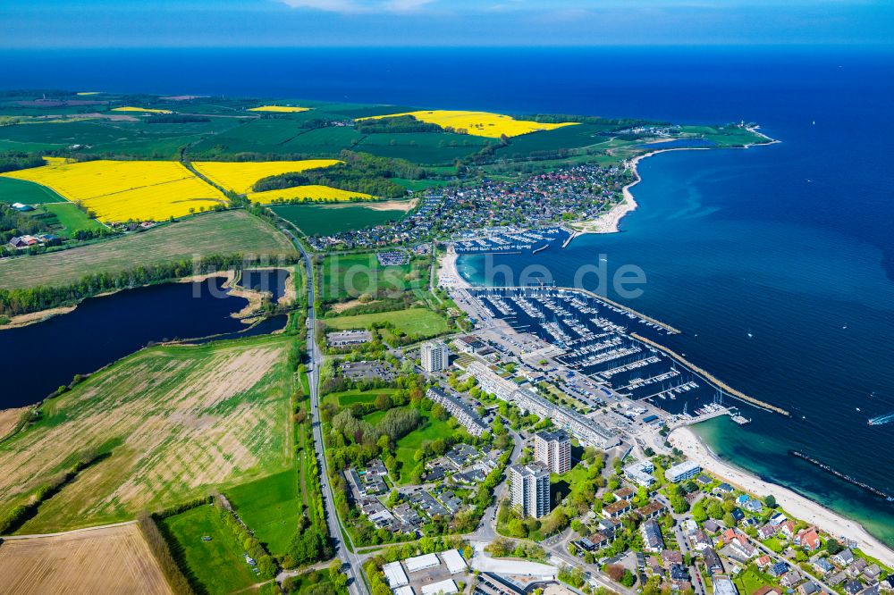 Luftbild Kiel - Sporthäfen Schilksee und Strande bei Kiel im Bundesland Schleswig-Holstein