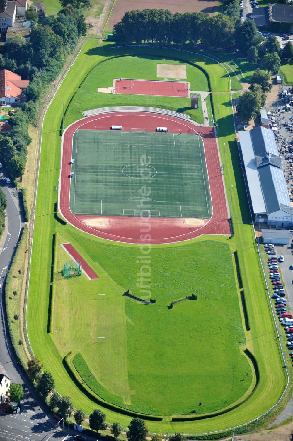 Erbach von oben - Sportpark in Erbach im Odenwald / Hessen