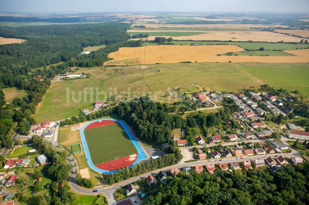 Luftbild Burg Stargard - Sportplatz- Fussballplatz des SV Burg Stargard 09 in Burg Stargard im Bundesland Mecklenburg-Vorpommern