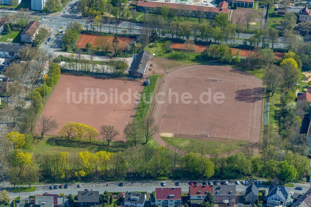 Luftaufnahme Gelsenkirchen - Sportplatz- Fussballplatz des Firtinaspor Gelsenkirchen in Gelsenkirchen im Bundesland Nordrhein-Westfalen, Deutschland