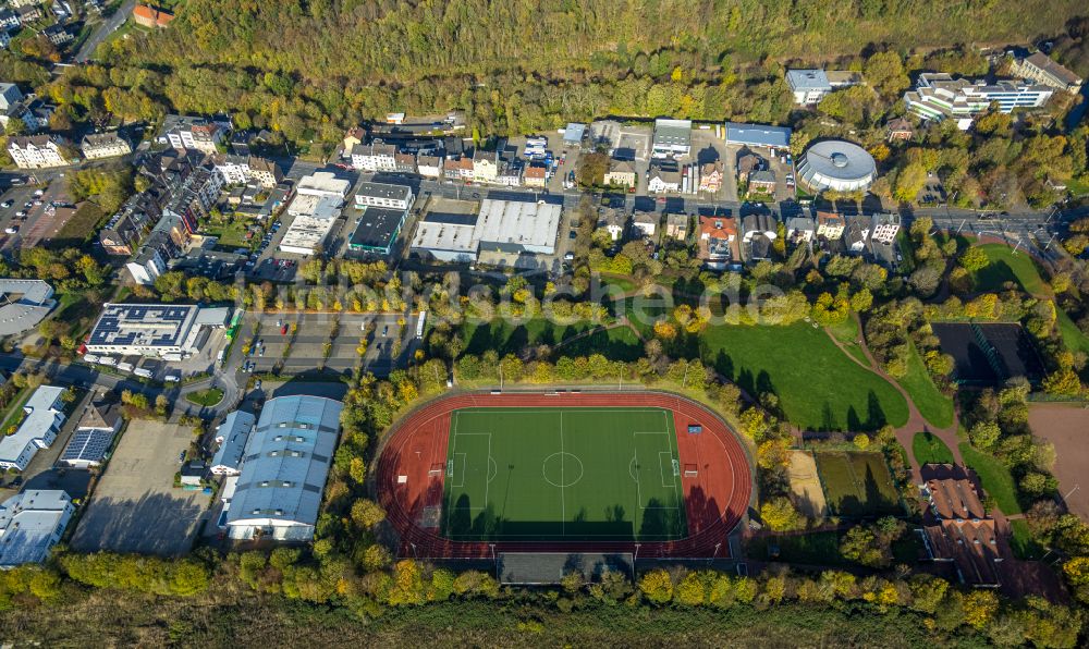 Luftbild Hagen - Sportplatz- Fussballplatz des Hasper Sportverein in Hagen im Bundesland Nordrhein-Westfalen, Deutschland