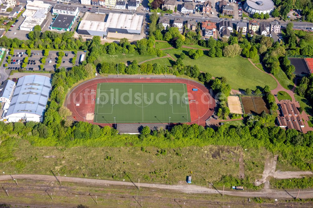 Luftbild Hagen - Sportplatz- Fussballplatz des Hasper Sportverein in Hagen im Bundesland Nordrhein-Westfalen, Deutschland