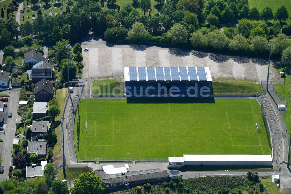 Luftbild Kleve - Sportplatz- Fussballplatz des FC Kleve 1863/1903 an der Welbershöhe in Kleve im Bundesland Nordrhein-Westfalen, Deutschland