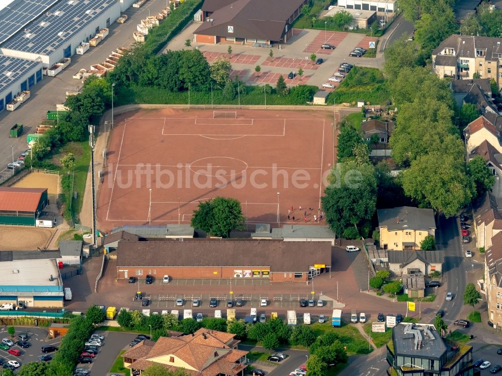 Luftaufnahme Gelsenkirchen - Sportplatz- Fussballplatz des Reitvereins ETuS Gelsenkirchen in Gelsenkirchen im Bundesland Nordrhein-Westfalen