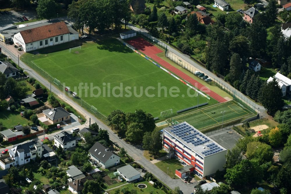 Luftbild Jößnitz - Sportplatz- Fussballplatz der Sportgemeinschaft Jößnitz e.V. in Jößnitz im Bundesland Sachsen