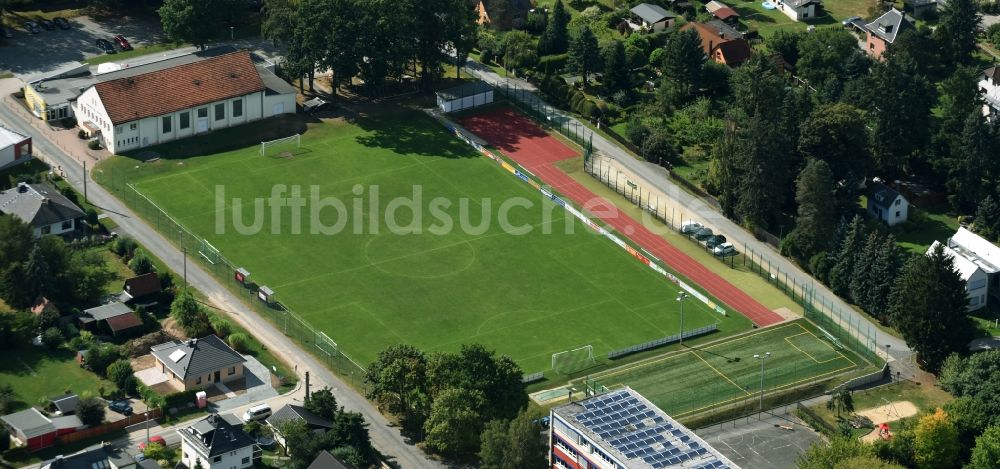 Luftaufnahme Jößnitz - Sportplatz- Fussballplatz der Sportgemeinschaft Jößnitz e.V. in Jößnitz im Bundesland Sachsen