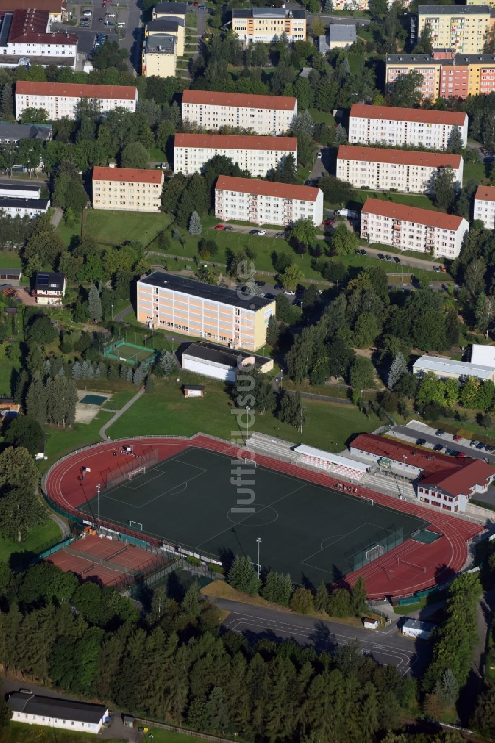 Luftbild Stollberg/Erzgeb. - Sportplatz- Fussballplatz Sportpark Stollberg in Stollberg/Erzgeb. im Bundesland Sachsen