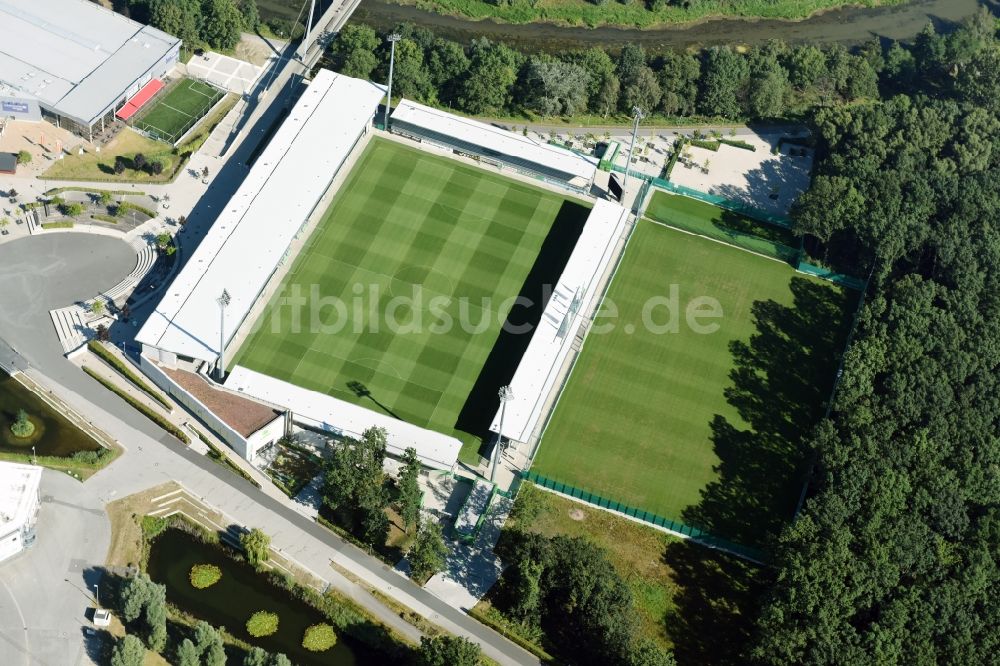 Luftbild Wolfsburg - Sportplatz- Fussballplatz VfL-FußballWelt in Wolfsburg im Bundesland Niedersachsen