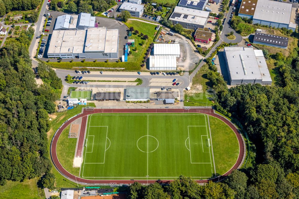 Luftbild Silschede - Sportplatz- Fußballplatz Waldstadion in Silschede im Bundesland Nordrhein-Westfalen, Deutschland