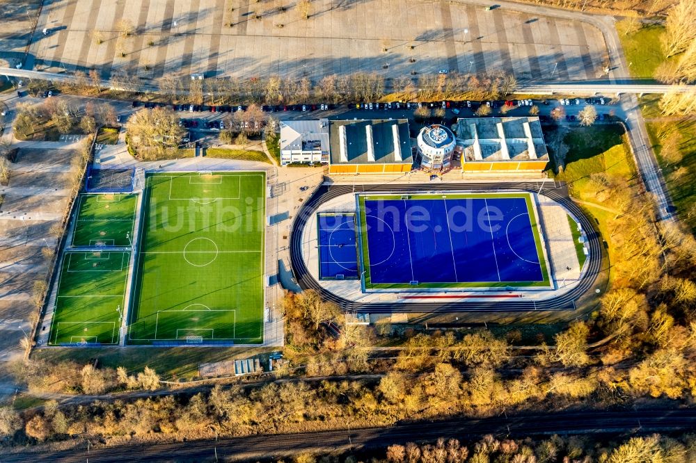 Dortmund von oben - Sportplatz- Fussballplätze des TSC Eintracht Dortmund in Dortmund im Bundesland Nordrhein-Westfalen, Deutschland