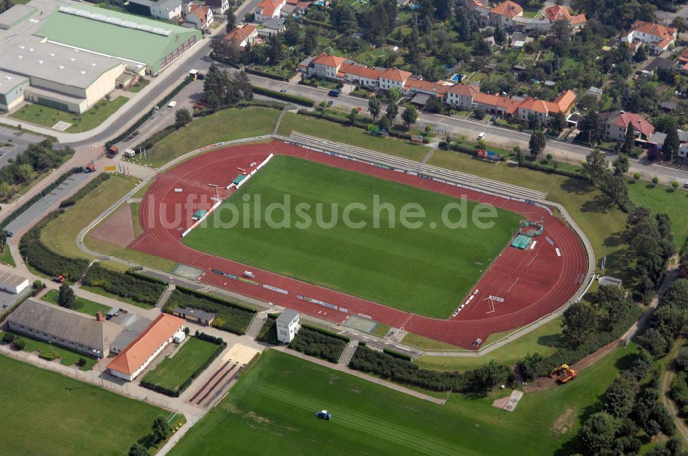 Halberstadt von oben - Sportplatz Halberstadt