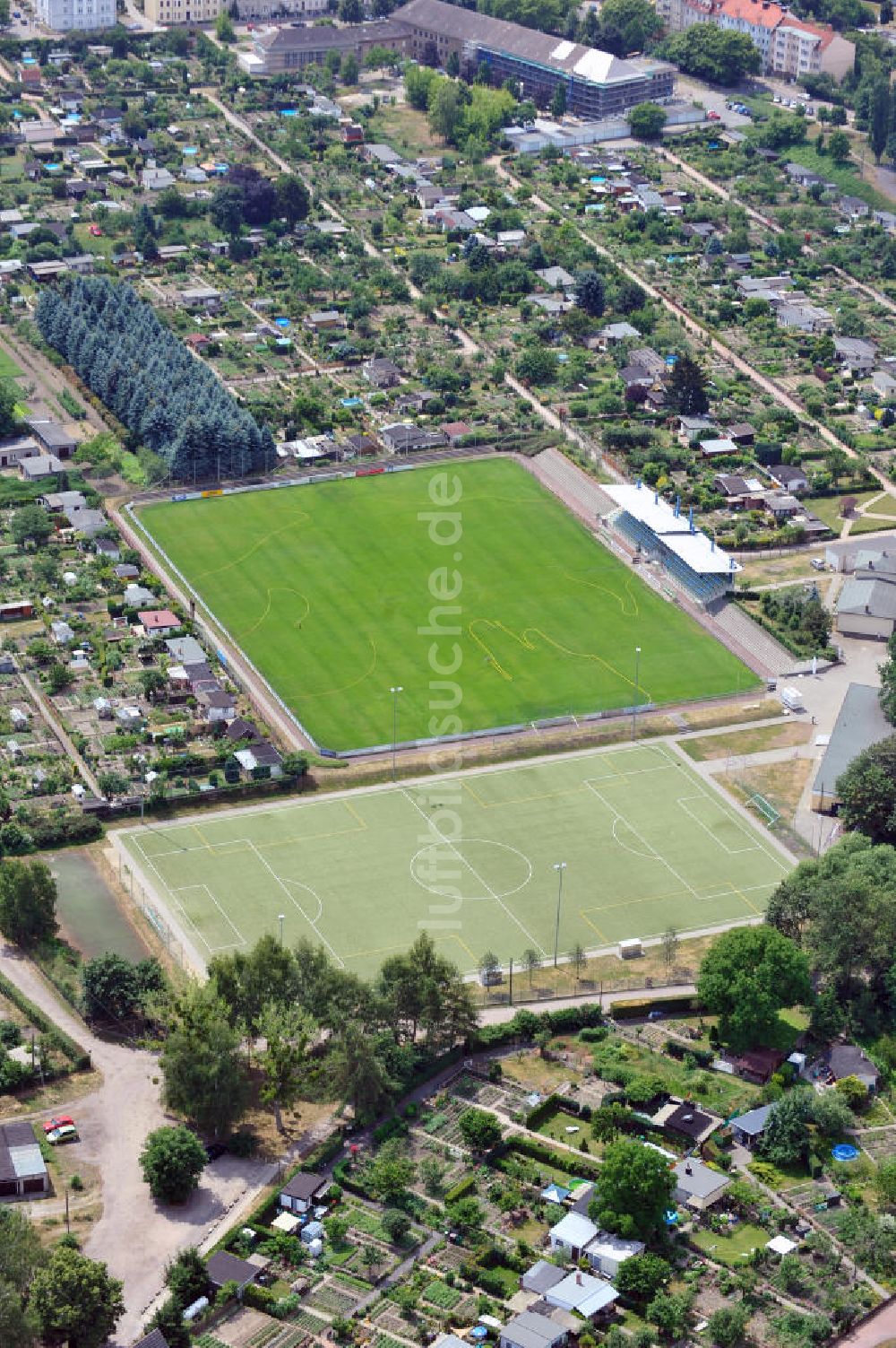 Luftbild Dessau - Sportplatz Schillerpark Dessau