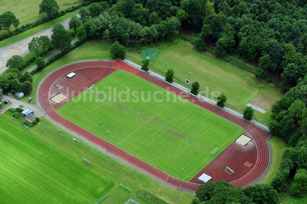 Schwarzenbek von oben - Sportplatz des SC Schwarzenbek in Schwarzenbek im Bundesland Schleswig-Holstein, Deutschland