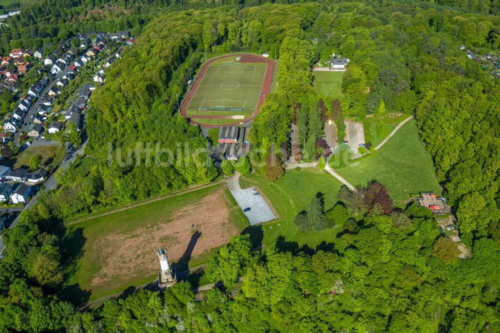 Luftbild Wetter (Ruhr) - Sportplatz Am Waldrand in Wetter im Bundesland Nordrhein-Westfalen, Deutschland