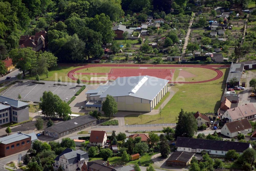 Wittstock aus der Vogelperspektive: Sportplatz Wittstock