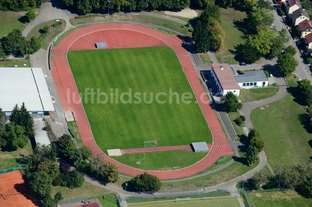 Kornwestheim von oben - Sportplatzanlage in Kornwestheim im Bundesland Baden-Württemberg