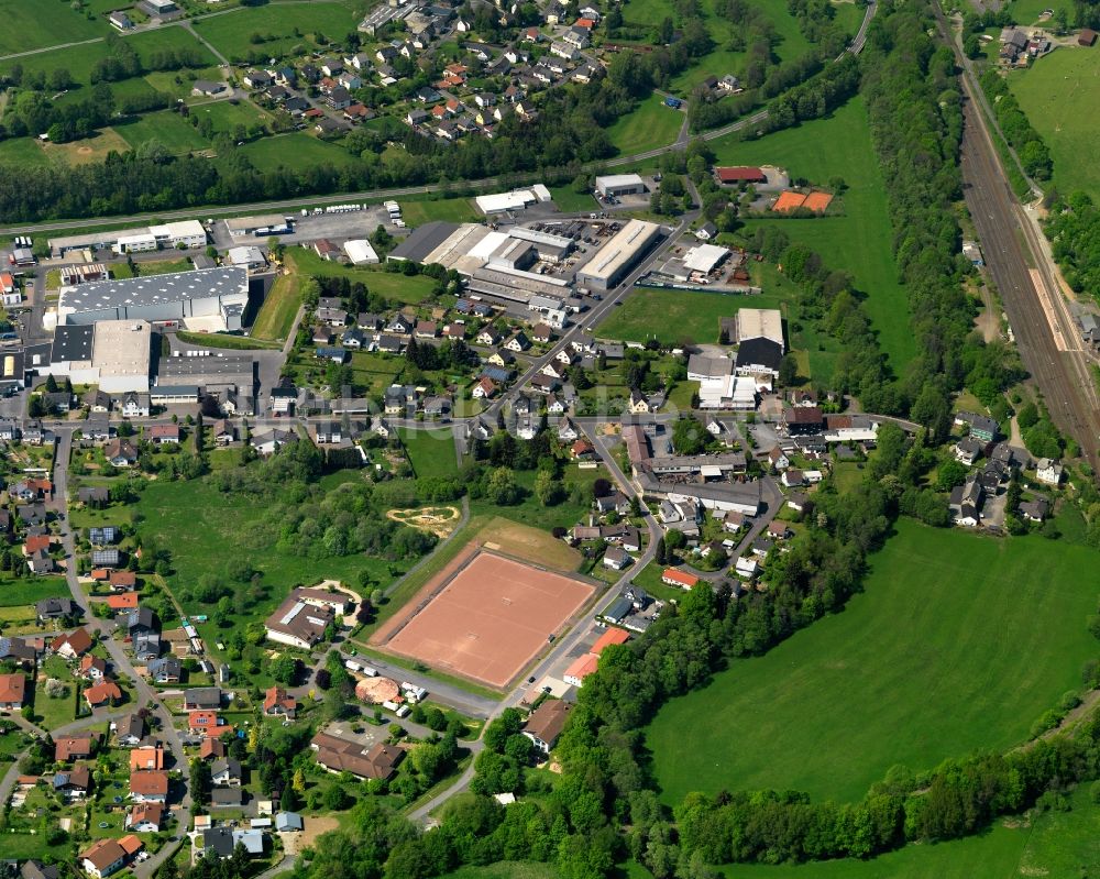 Nistertal von oben - Sportplatzanlage in Nistertal im Bundesland Rheinland-Pfalz