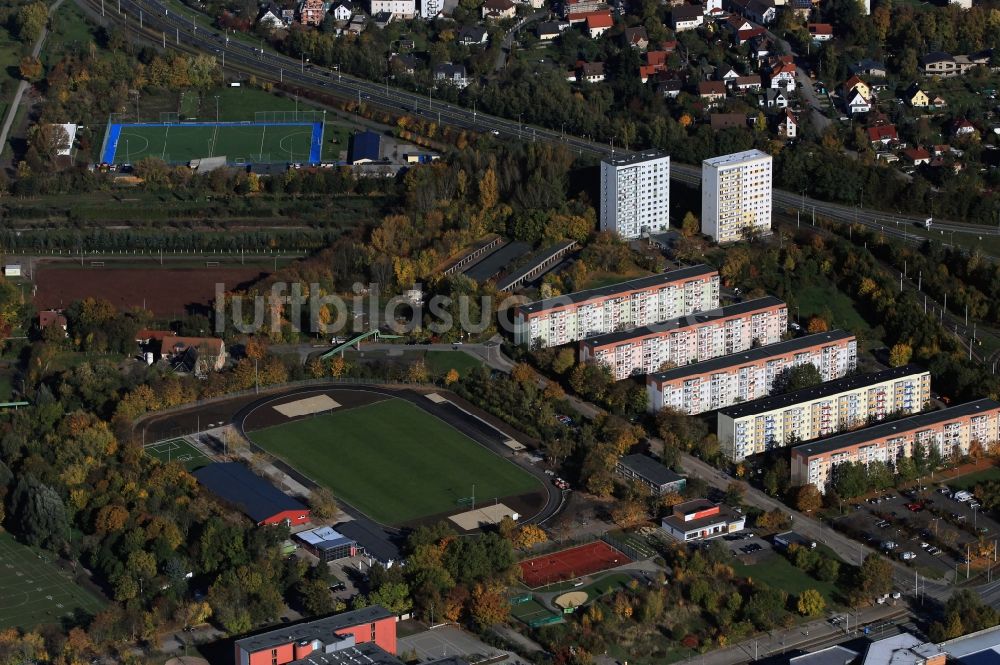 Luftbild Jena - Sportplätze an der Alfred-Diener-Straße und der Theobald-Renner-Straße in Jena in Thüringen