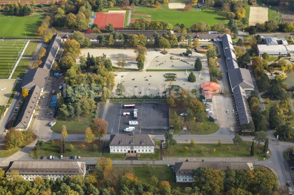 Warendorf von oben - Sportschule der Bundeswehr in Warendorf im Bundesland Nordrhein-Westfalen