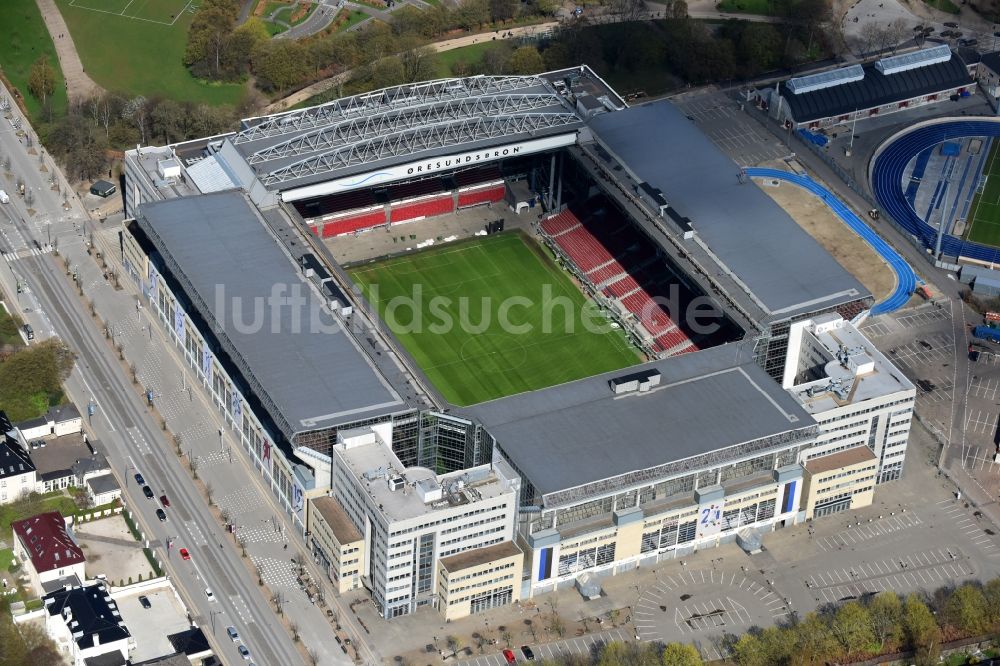 Luftbild Kopenhagen - Sportstätten-Gelände der Arena des ...