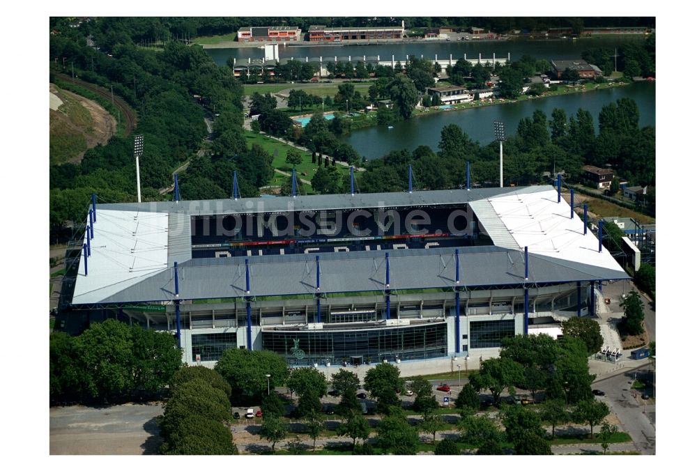 Luftaufnahme Duisburg - Sportstätte Schauinsland-Reisen-Arena ( ehemalig Wedaustadion ) im Duisburger Stadtteil Neudorf im Bundesland Nordrhein-Westfalen