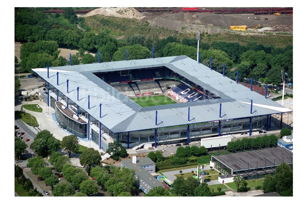 Luftbild Duisburg - Sportstätte Schauinsland-Reisen-Arena ( ehemalig Wedaustadion ) im Duisburger Stadtteil Neudorf im Bundesland Nordrhein-Westfalen