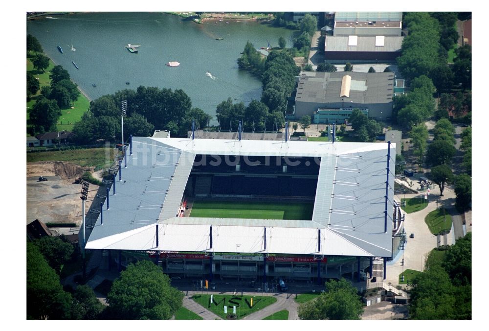 Luftbild Duisburg - Sportstätte Schauinsland-Reisen-Arena ( ehemalig Wedaustadion ) im Duisburger Stadtteil Neudorf im Bundesland Nordrhein-Westfalen