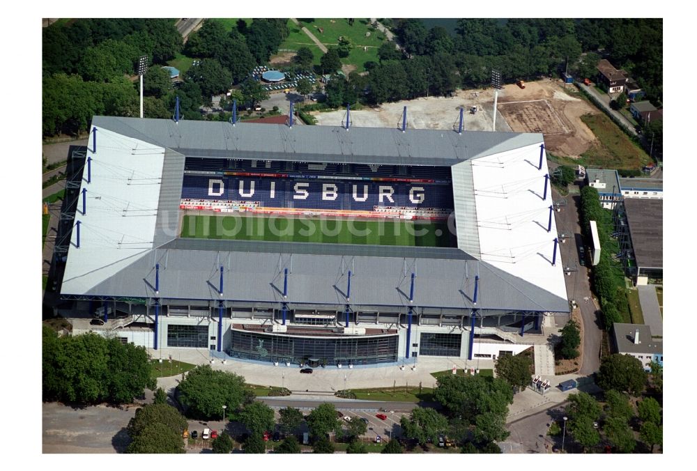 Luftbild Duisburg - Sportstätte Schauinsland-Reisen-Arena ( ehemalig Wedaustadion ) im Duisburger Stadtteil Neudorf im Bundesland Nordrhein-Westfalen