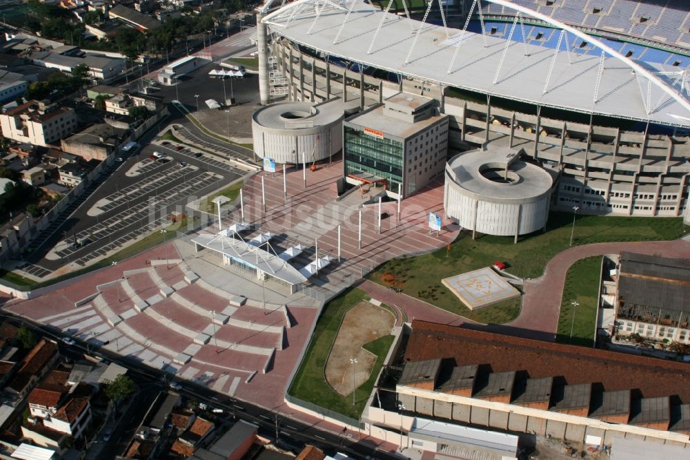 Rio de Janeiro von oben - Sportstätte des Stadion Estadio Olimpico Joao Havelange - Nilton Santos Stadium in Rio de Janeiro in Brasilien