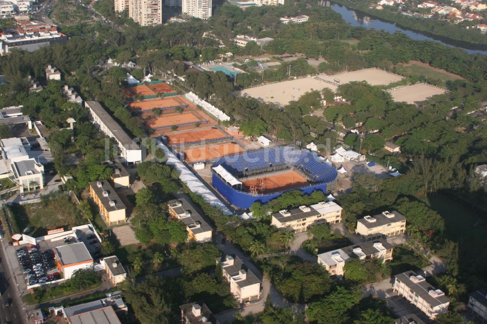 Luftaufnahme Rio de Janeiro - Sportstätte der Tennis Wettkämpfe anlässlich der 15. Pan-Amerikanischen Spiele 2007 in Rio de Janeiro in Brasilien.